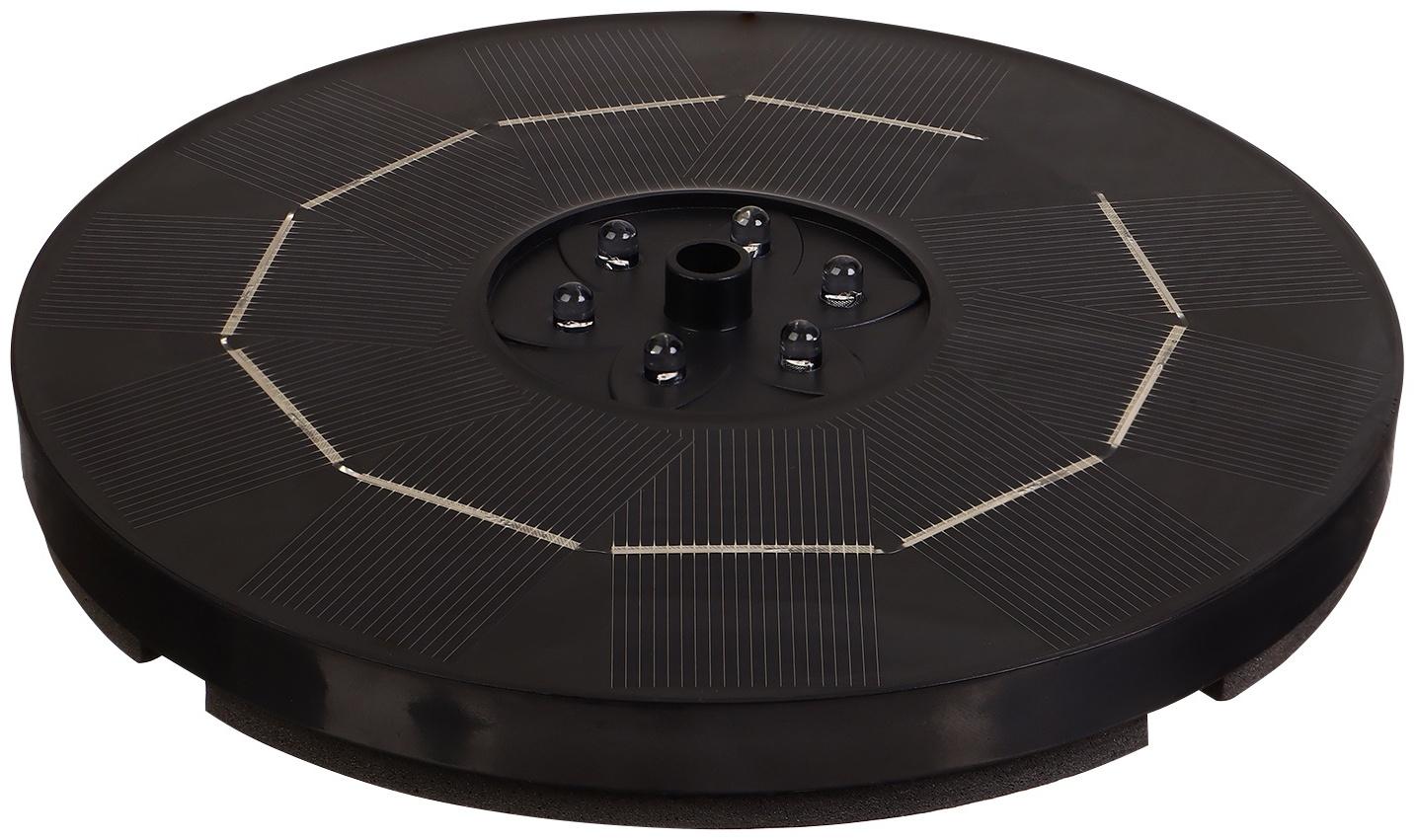 Фонтан на солнечной батарее,  h=0,55 метра, 180 л/ч, 7 Вт,  LED-подсветка, JT-180-6LED