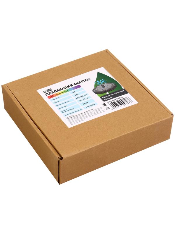 Фонтан на солнечной батарее,  h=0,55 метра, 180 л/ч, 7 Вт,  LED-подсветка, JT-180-36LED