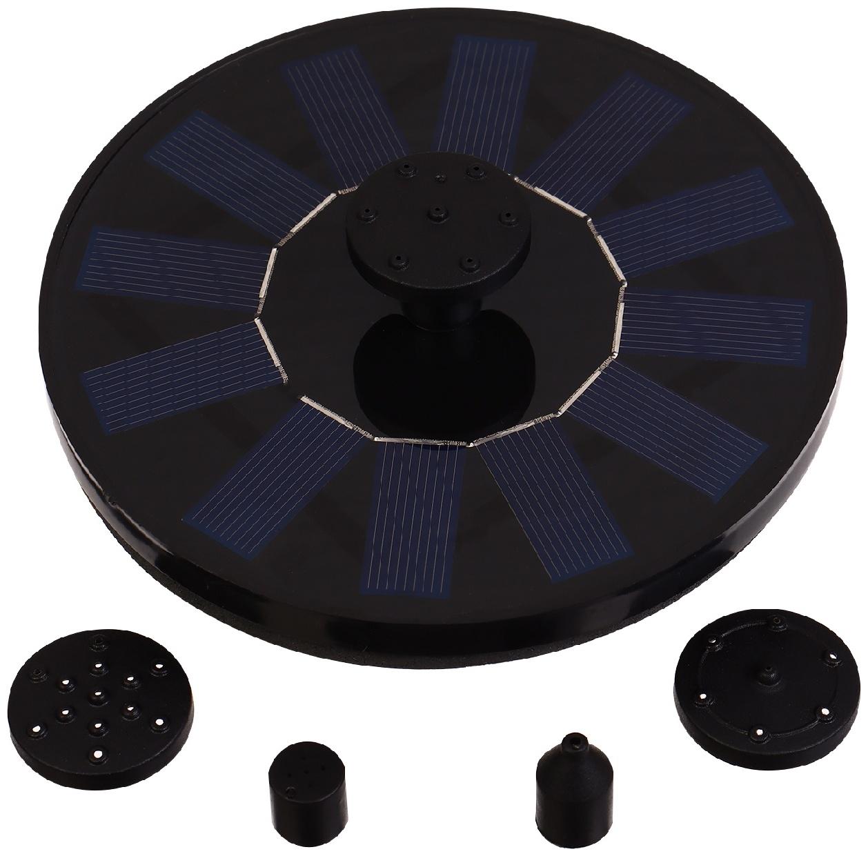 Фонтан на солнечной батарее  h=0,55 метра, 150 л/ч, 7 Вт, JT-130F1