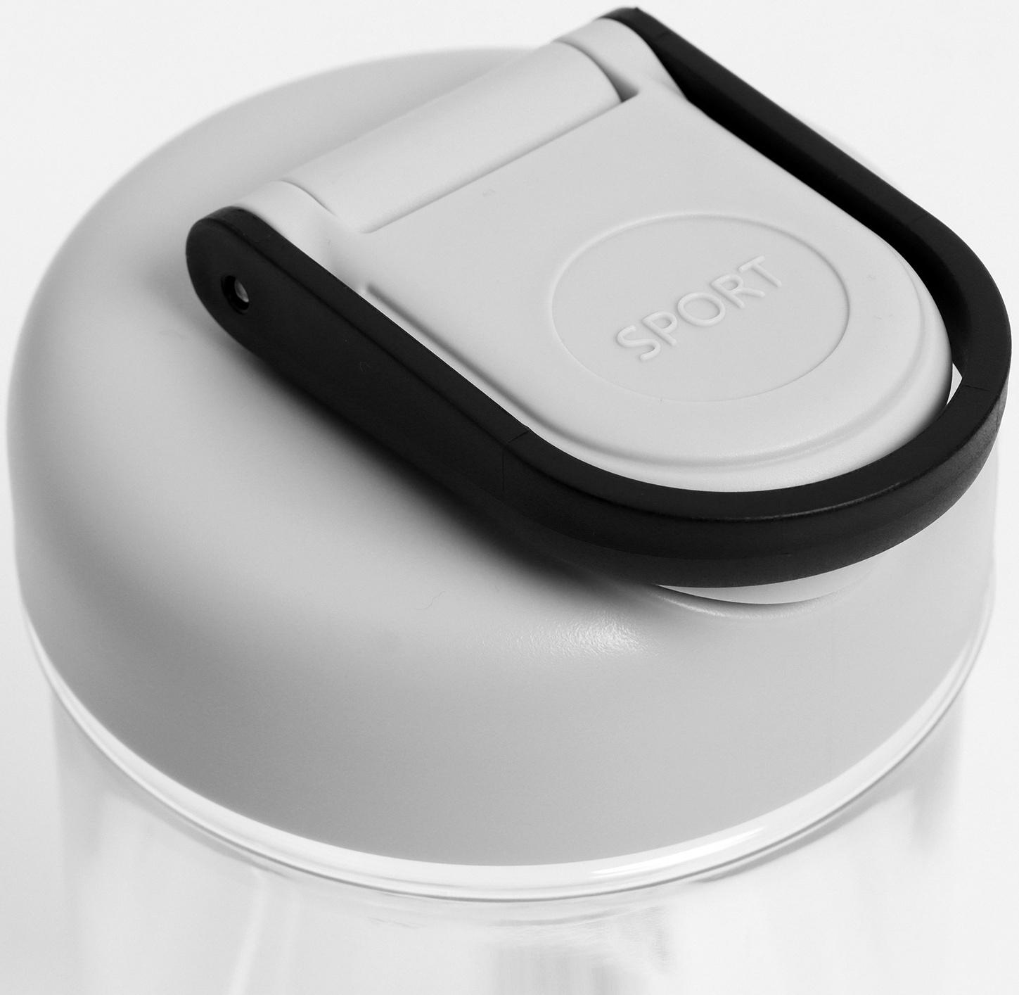 Шейкер спортивный для коктейлей и воды 550 мл, с мерной шкалой, тритан, 7.5 х 18 см