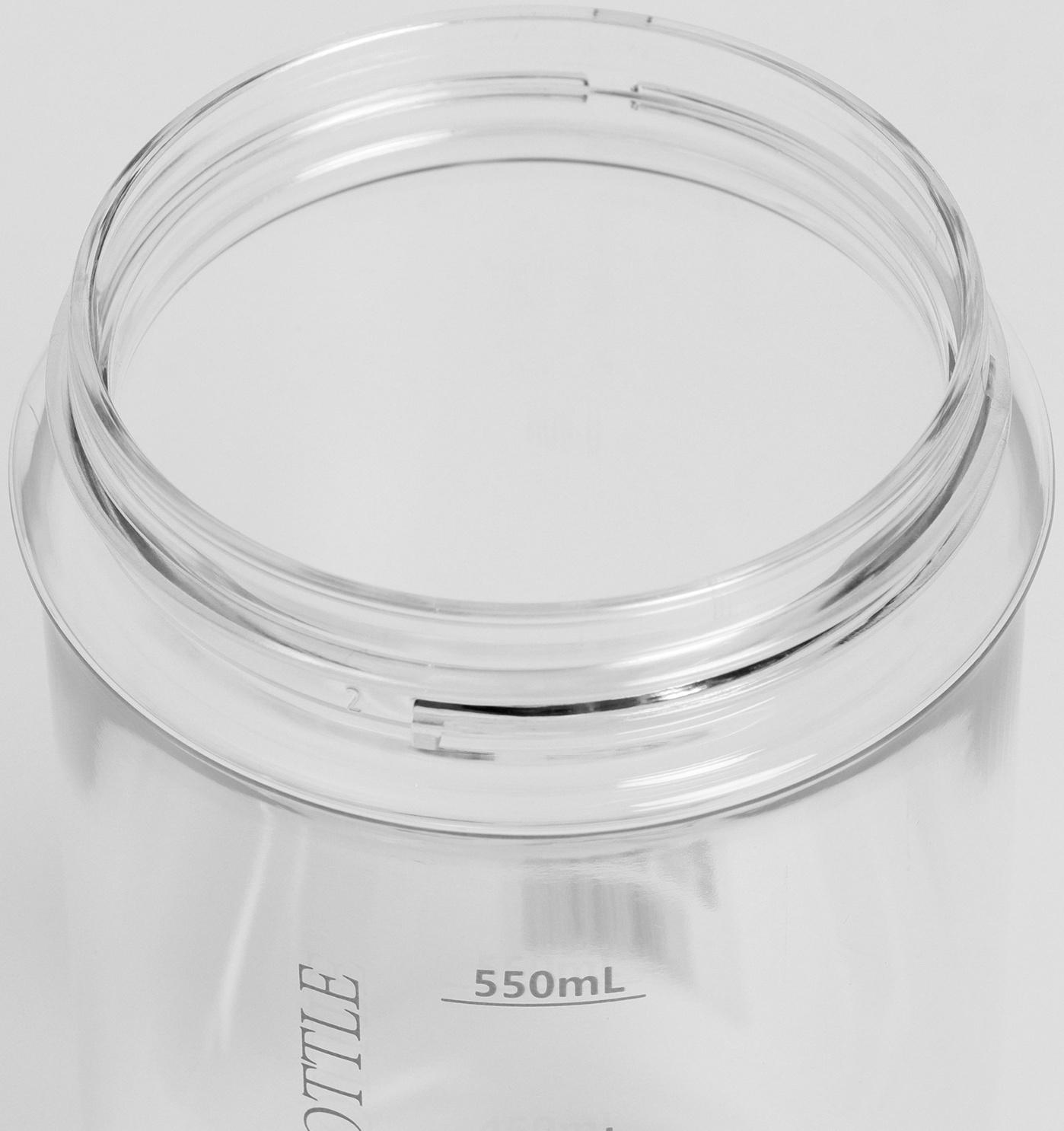 Шейкер спортивный для коктейлей и воды 550 мл, с мерной шкалой, тритан, 7.5 х 18 см