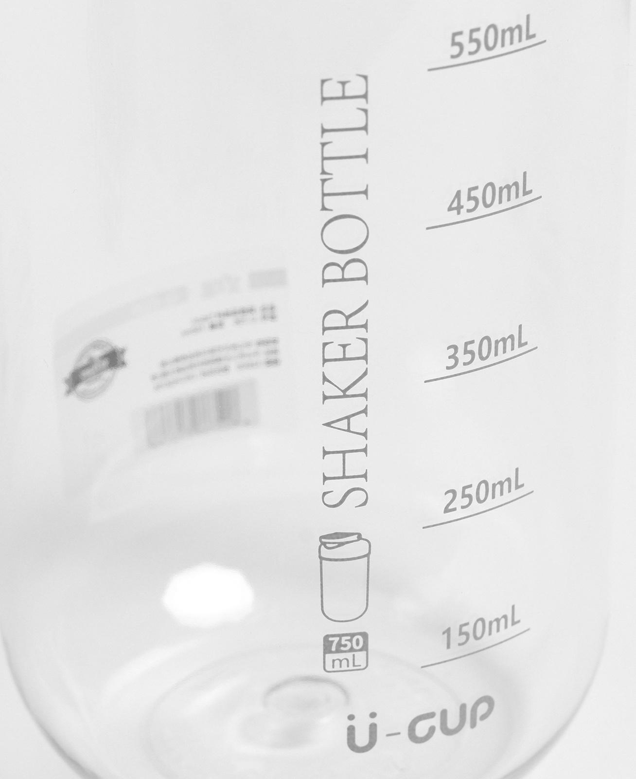 Шейкер спортивный для коктейлей и воды 550 мл, с мерной шкалой, тритан, 7.5 х 18 см