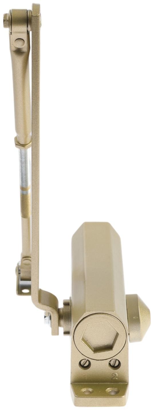 Доводчик дверной ТУНДРА d=80GP, до 80 кг, цвет золото