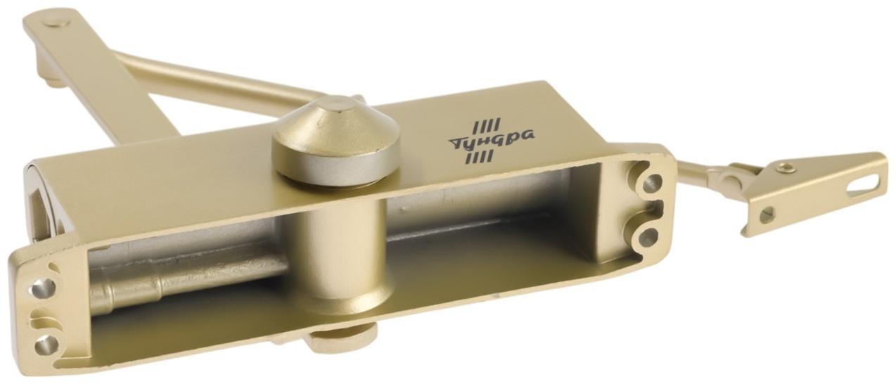 Доводчик дверной ТУНДРА d=80GP, до 80 кг, цвет золото