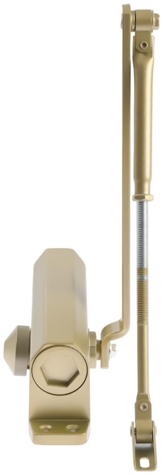 Доводчик дверной ТУНДРА d=80GP, до 80 кг, цвет золото