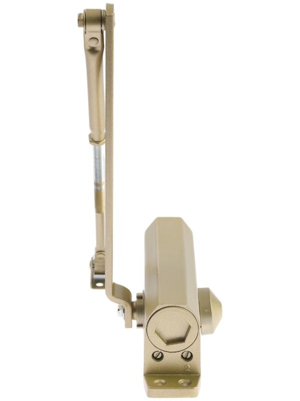 Доводчик дверной ТУНДРА d=80GP, до 80 кг, цвет золото