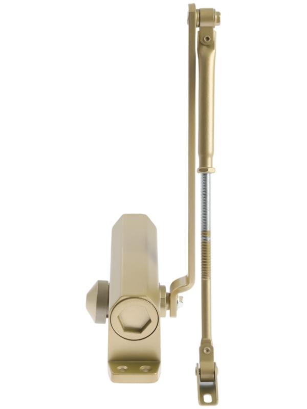 Доводчик дверной ТУНДРА d=80GP, до 80 кг, цвет золото