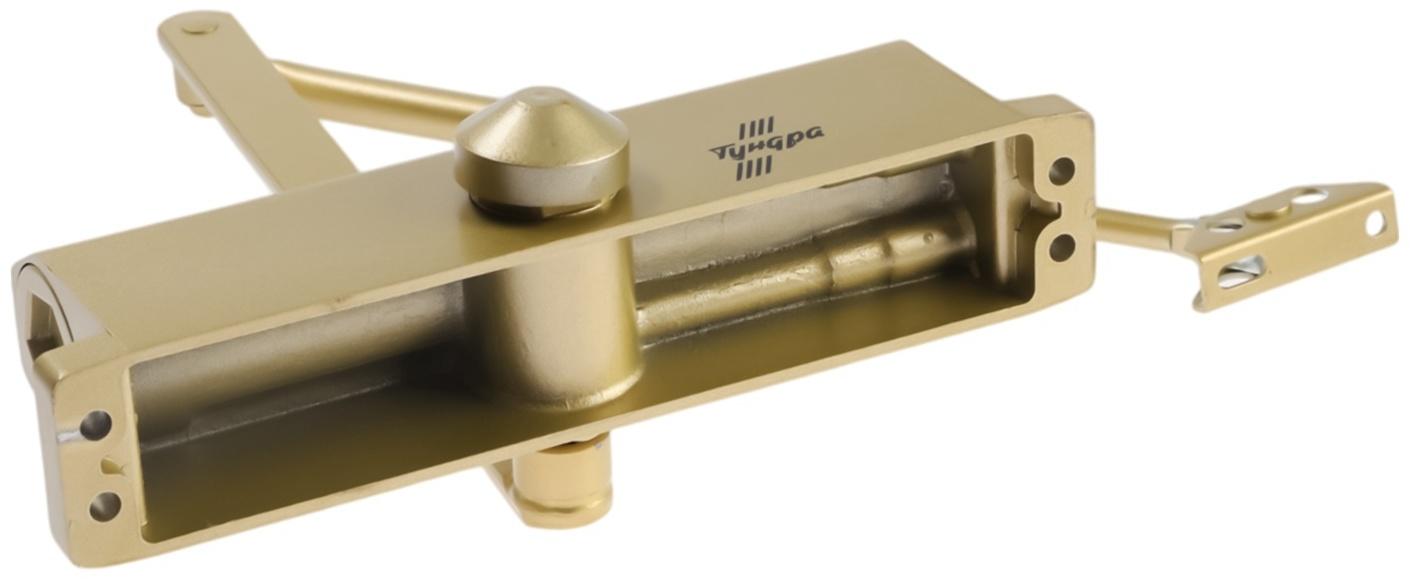 Доводчик дверей ТУНДРА d=150GP, до 150 кг, цвет золото