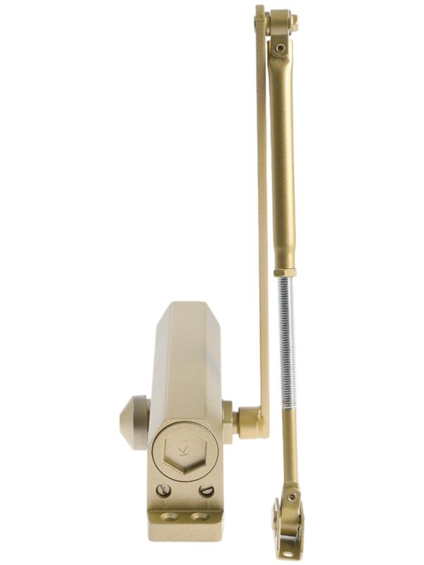 Доводчик дверей ТУНДРА d=150GP, до 150 кг, цвет золото