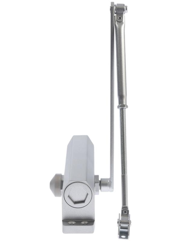 Доводчик дверей ТУНДРА d=150SL, до 150 кг, цвет серебро