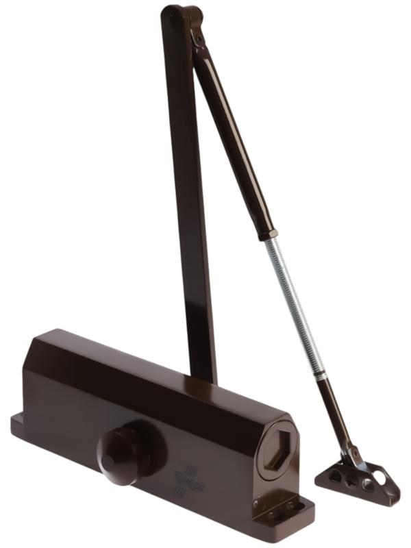 Доводчик дверей ТУНДРА d=150BR, до 150 кг, коричневый