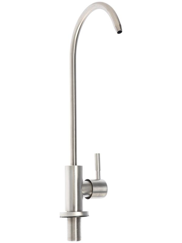 Кран для всех видов бытовых фильтров ZEIN К-04, нержавеющая сталь, сатин