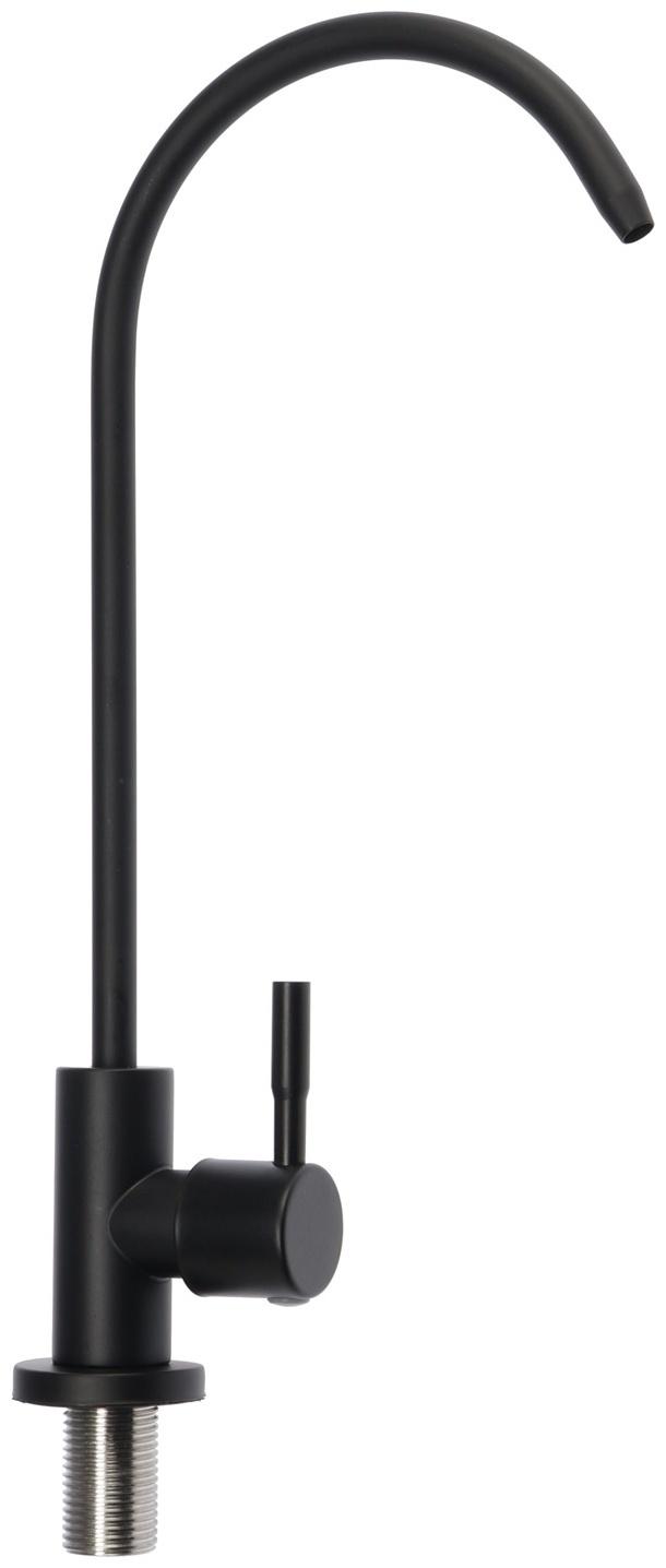 Кран для всех видов бытовых фильтров ZEIN К-05, нержавеющая сталь, черный