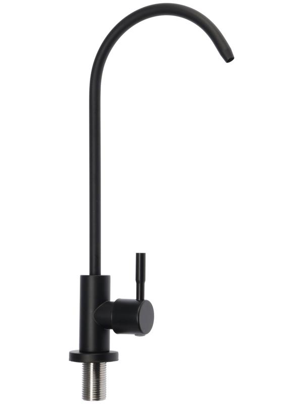 Кран для всех видов бытовых фильтров ZEIN К-05, нержавеющая сталь, черный