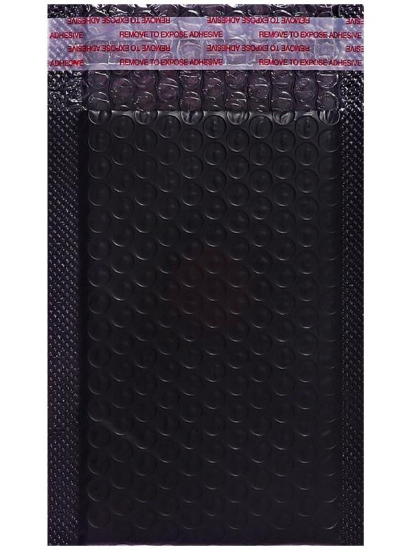 Набор 50 штук конвертов с воздушно-пузырьковой плёнкой 11х19см, черные