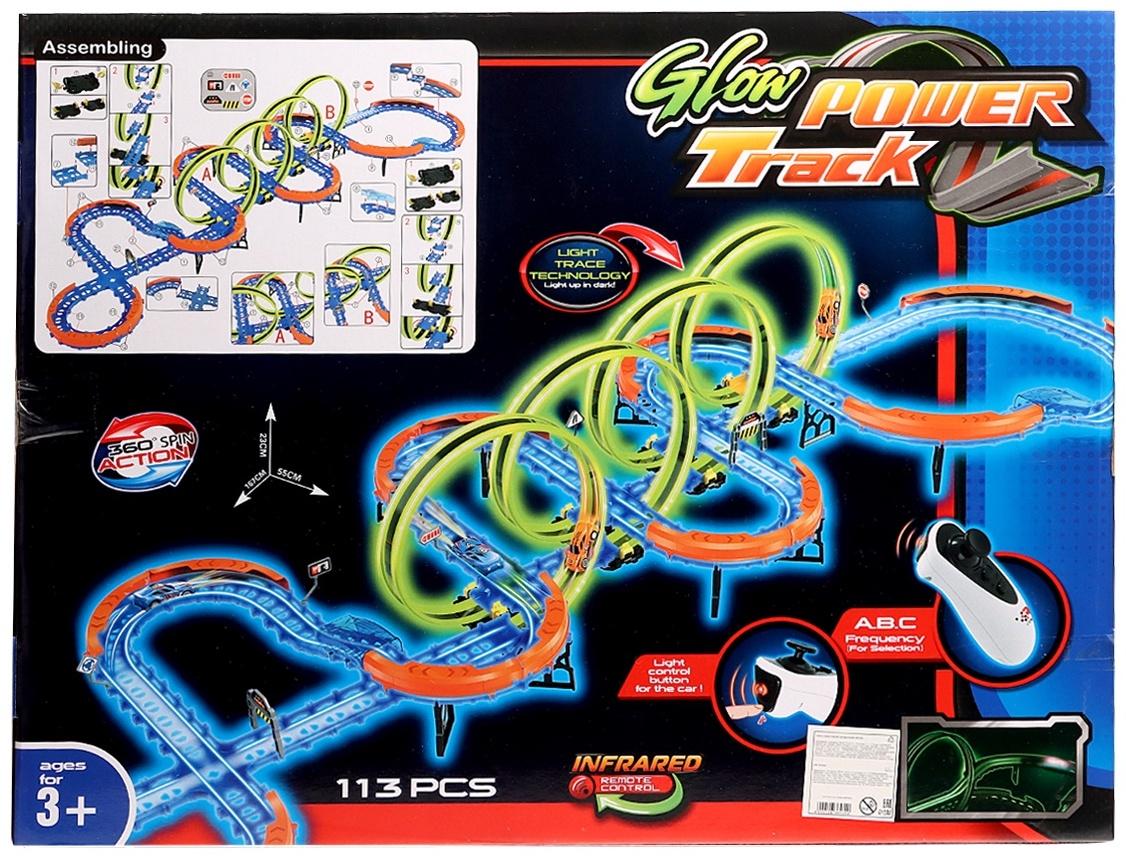 Автотрек «Стремительный мир», радиоуправление, 2 машинки, мёртвая петля, свет
