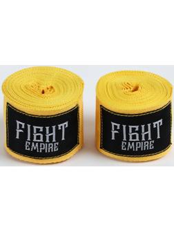 Бинты боксерские FIGHT EMPIRE, 3 метра (пара), цвет желтый
