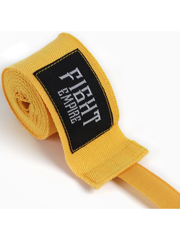 Бинты боксерские FIGHT EMPIRE, 4 метра (пара), цвет желтый
