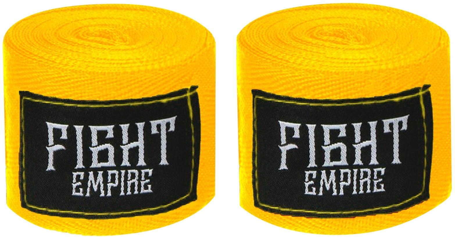 Бинты боксерские FIGHT EMPIRE, 5 метров (пара), цвет желтый