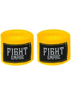 Бинты боксерские FIGHT EMPIRE, 5 метров (пара), цвет желтый