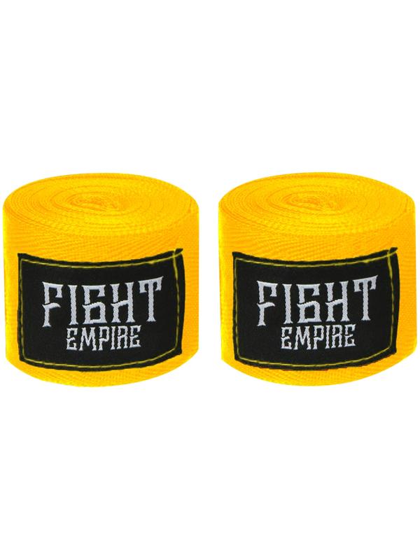 Бинты боксерские FIGHT EMPIRE, 5 метров (пара), цвет желтый
