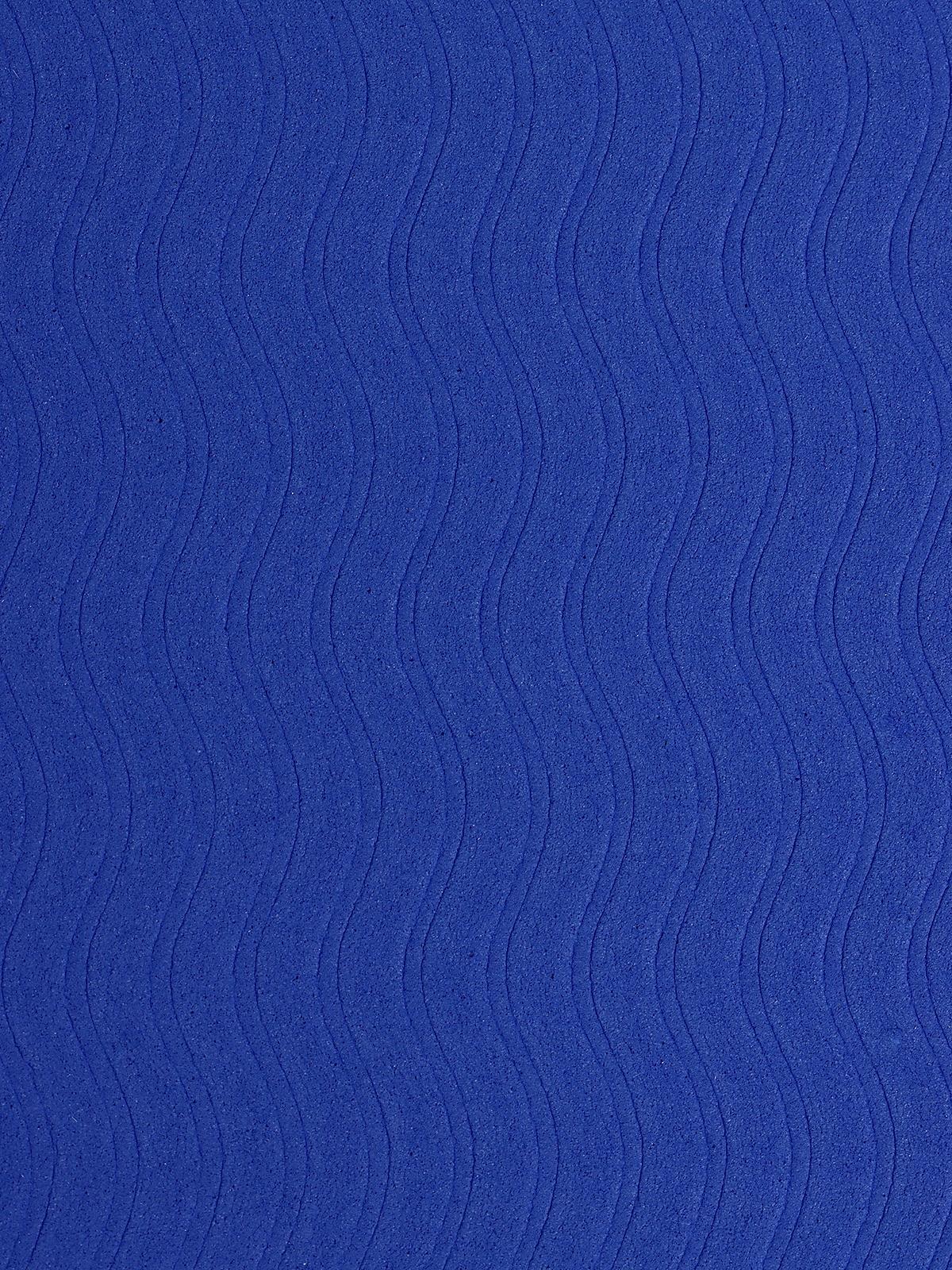 Коврик для фитнеса и йоги ONLYTOP, 183×61× 0.8 см, черный/ультрамариновый