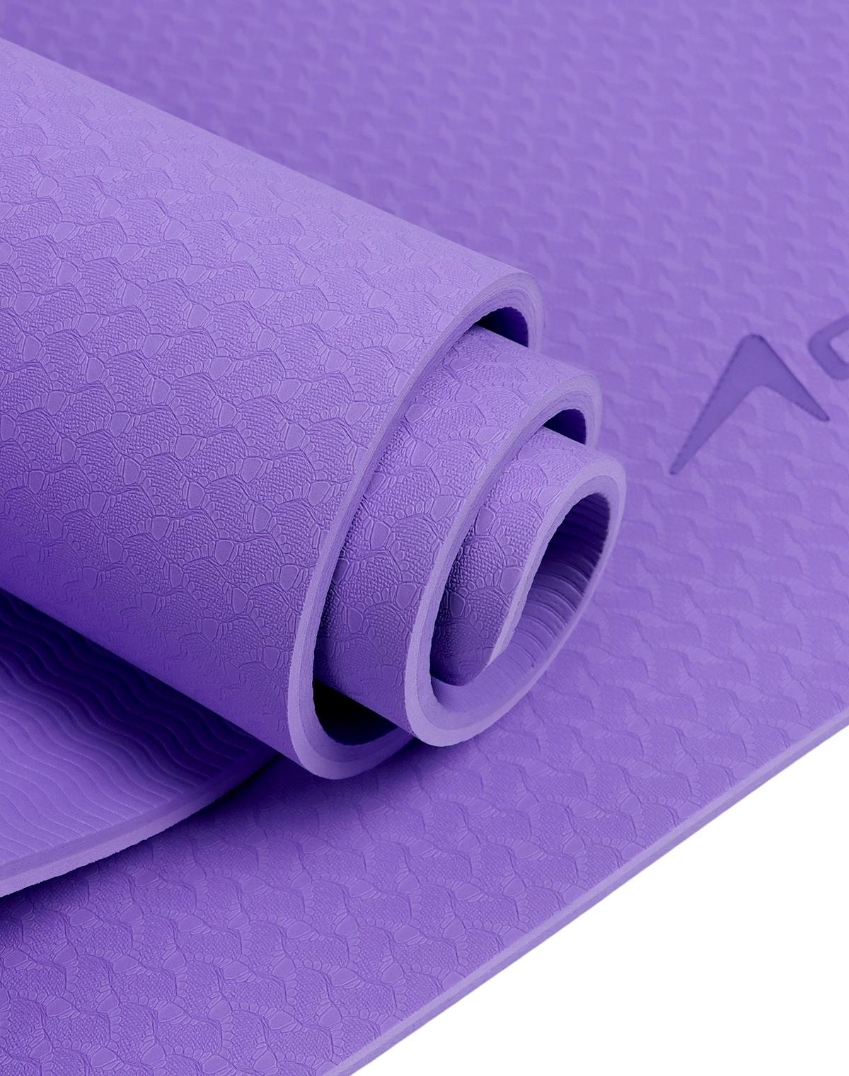 Коврик для фитнеса и йоги ONLYTOP, 183×61× 0.8 см, фиолетовый