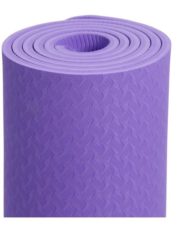Коврик для фитнеса и йоги ONLYTOP, 183×61× 0.8 см, фиолетовый