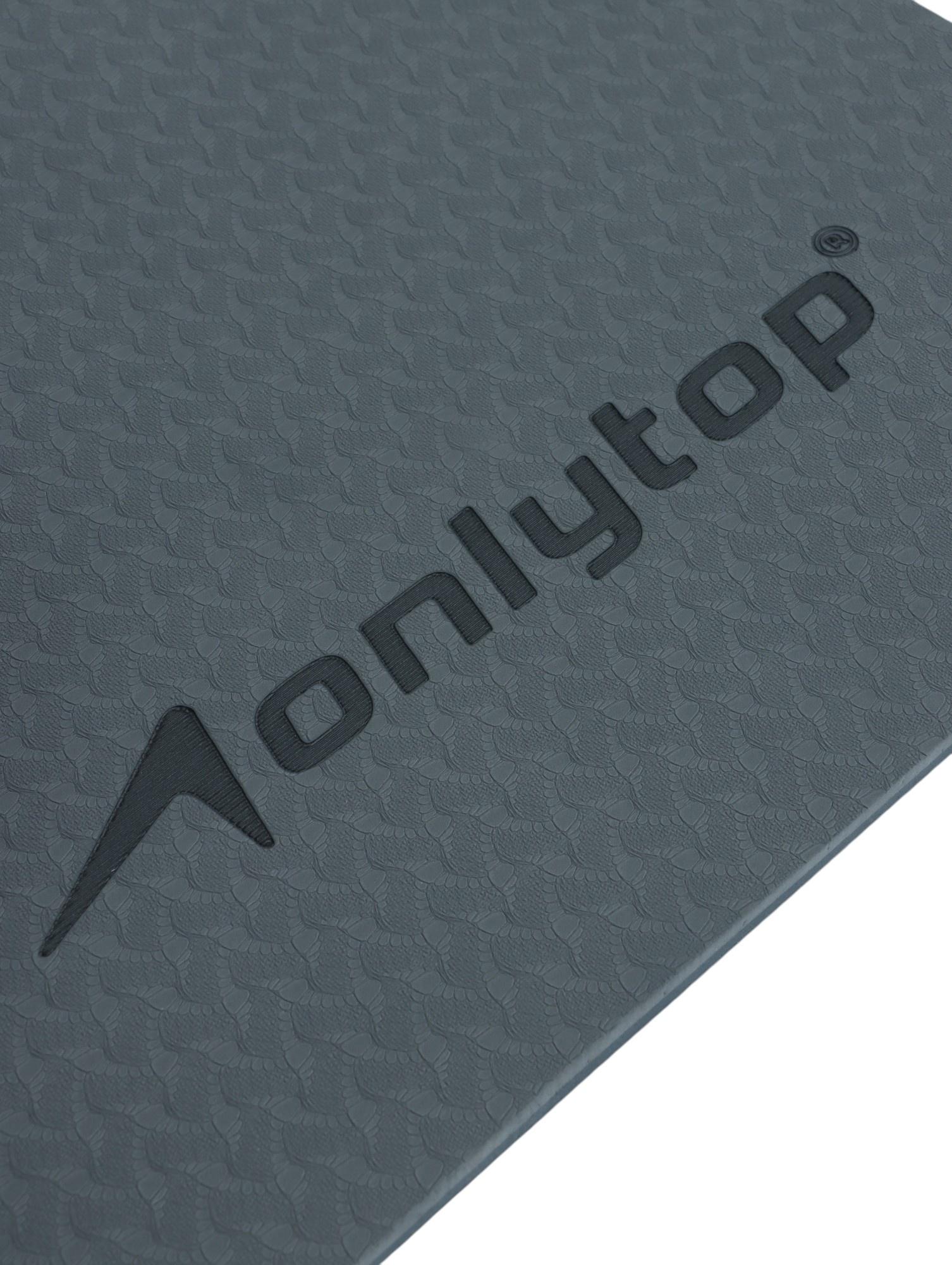 Коврик для фитнеса и йоги ONLYTOP, 183×61× 0.8 см, графитовый