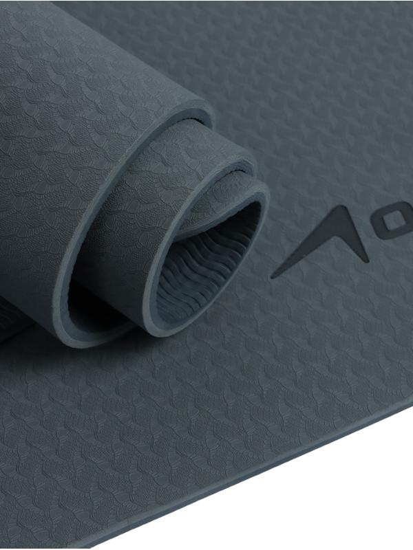 Коврик для фитнеса и йоги ONLYTOP, 183×61× 0.8 см, графитовый