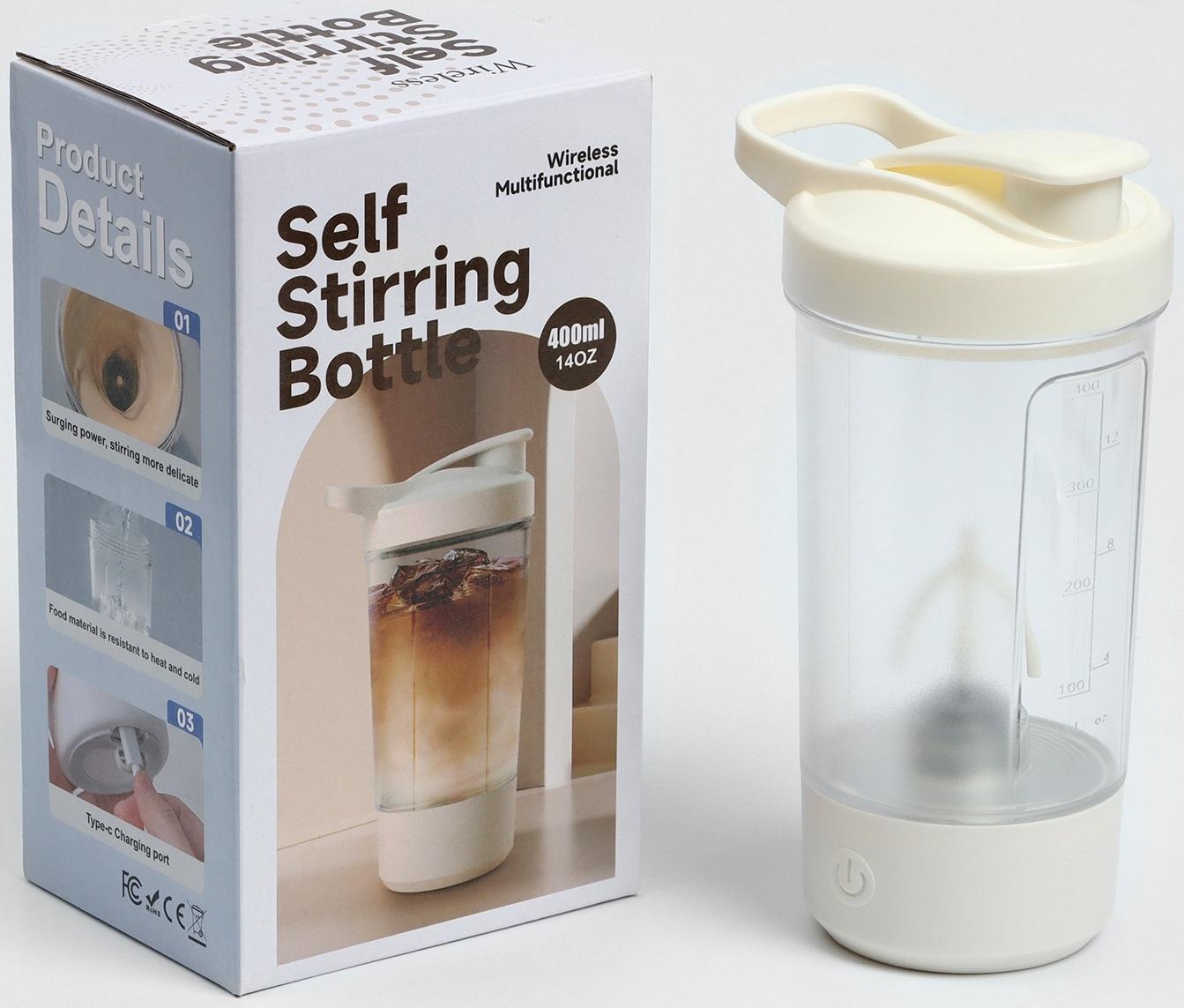 Шейкер спортивный для коктейлей и воды, с мерной шкалой, 400 мл, 9 х 11 х 19.5 см, 500 мАч   1078933