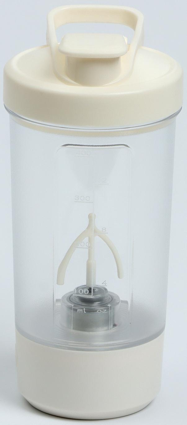 Шейкер спортивный для коктейлей и воды, с мерной шкалой, 400 мл, 9 х 11 х 19.5 см, 500 мАч   1078933