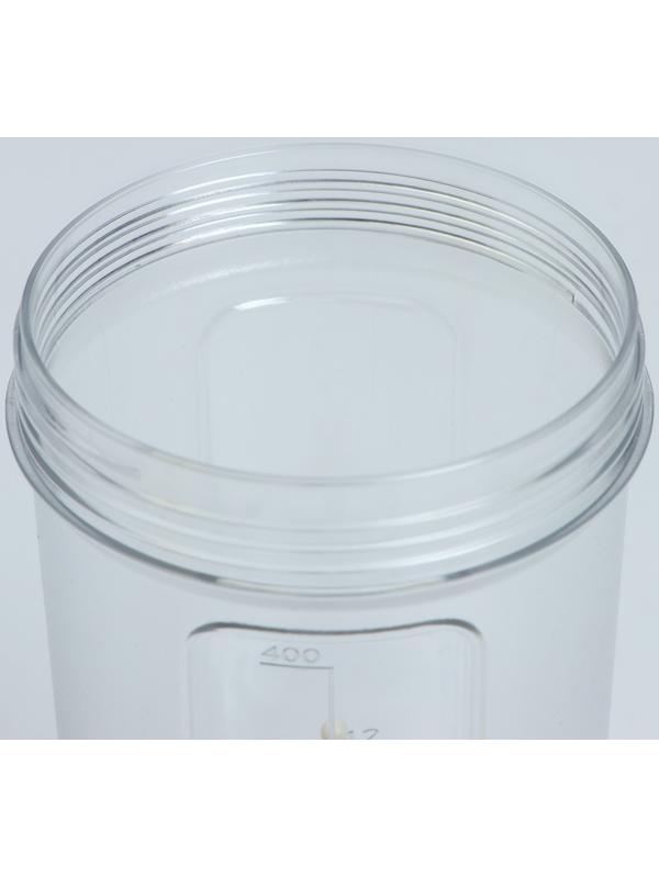 Шейкер спортивный для коктейлей и воды, с мерной шкалой, 400 мл, 9 х 11 х 19.5 см, 500 мАч   1078933