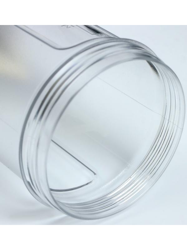 Шейкер спортивный для коктейлей и воды, с мерной шкалой, 400 мл, 9 х 11 х 19.5 см, 500 мАч   1078933