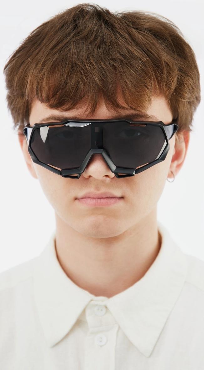 Очки солнцезащитные спортивные, uv 400, ширина 16.3 см, дужка 13.7 см, высота 6.3 см