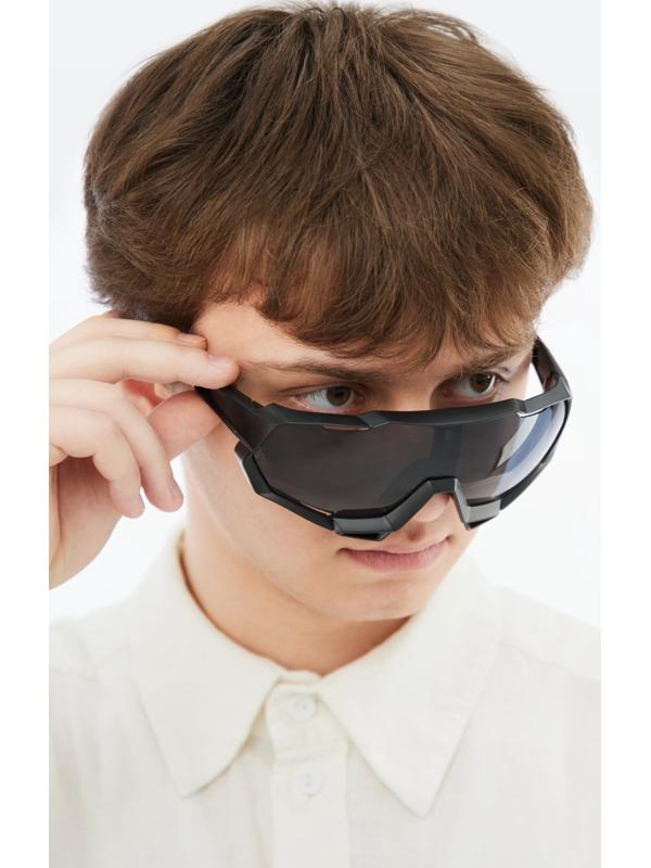 Очки солнцезащитные спортивные, uv 400, ширина 16.3 см, дужка 13.7 см, высота 6.3 см