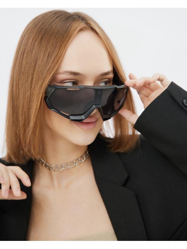 Очки солнцезащитные спортивные, uv 400, ширина 16.3 см, дужка 13.7 см, высота 6.3 см