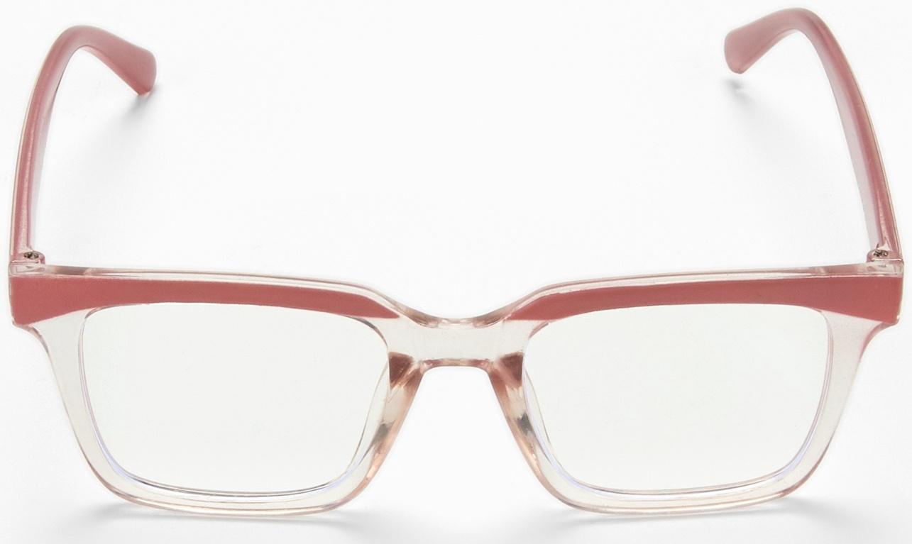 Очки для компьютера женские, имиджевые, ширина 13.8 см, дужка 13.8 см, линза 6.3×4.6 см, розовые