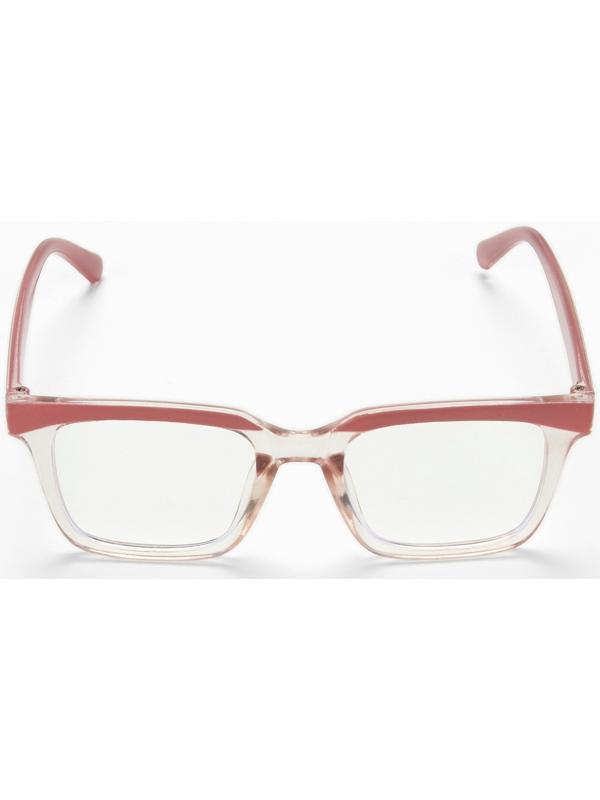 Очки для компьютера женские, имиджевые, ширина 13.8 см, дужка 13.8 см, линза 6.3×4.6 см, розовые