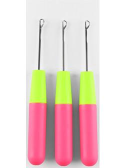 Игла для поднятия петель, 15.5 см, d=3 мм, розовая, жёлтая, цена за 1 штуку