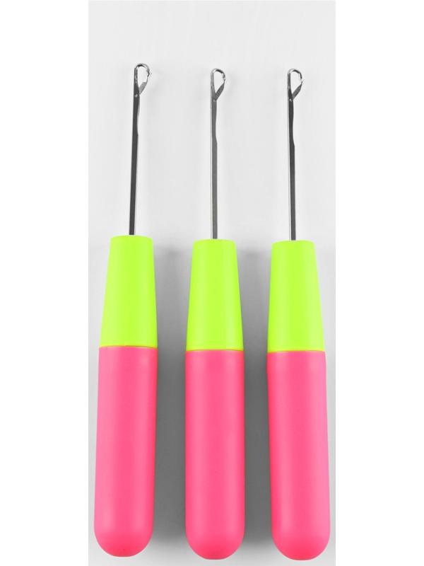 Игла для поднятия петель, 15.5 см, d=3 мм, розовая, жёлтая, цена за 1 штуку