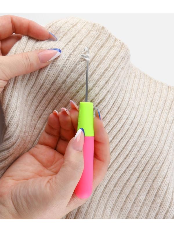 Игла для поднятия петель, 15.5 см, d=3 мм, розовая, жёлтая, цена за 1 штуку