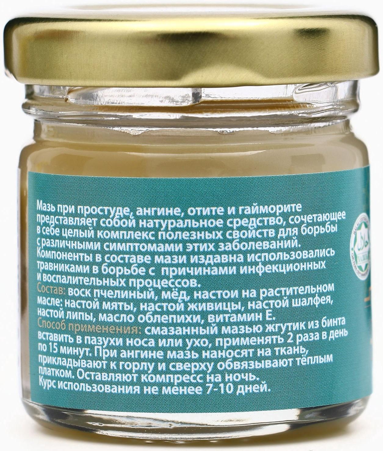 Мазь при простуде, ангине, отите, гайморите,