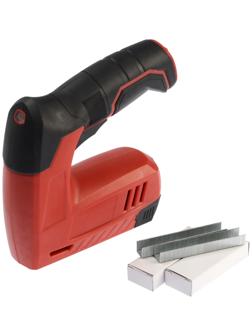 Степлер аккумуляторный ТУНДРА, 4 В, 1.5 Ач, Li-lon, 40 уд/мин, оснастка в комплекте