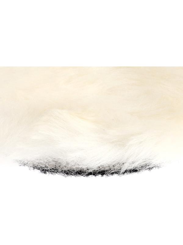 Круг полировальный под липучку ТУНДРА, натуральный мех, 115 мм