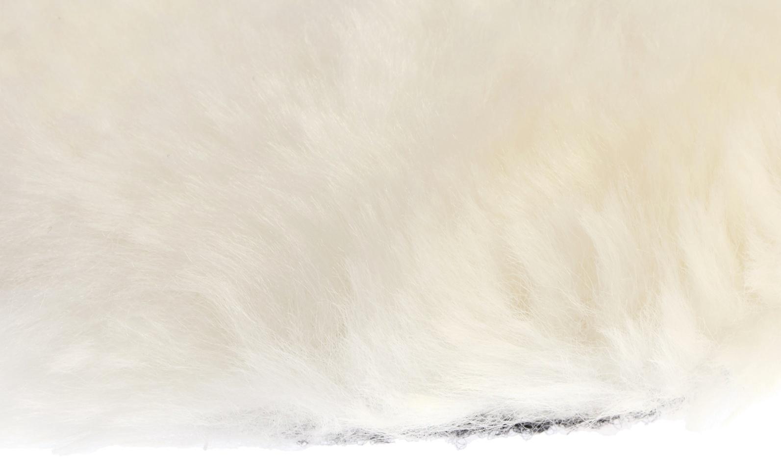 Круг полировальный под липучку ТУНДРА, натуральный мех, 180 мм