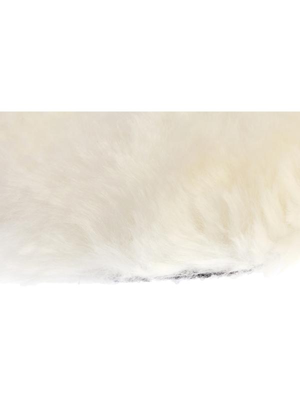 Круг полировальный под липучку ТУНДРА, натуральный мех, 180 мм