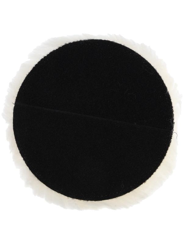 Круг полировальный под липучку ТУНДРА, натуральный мех, 180 мм