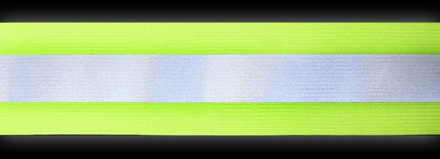 Пояс светоотражающий, эластичный, с фастексом, 50 - 100 см × 4.5 см, зелёный