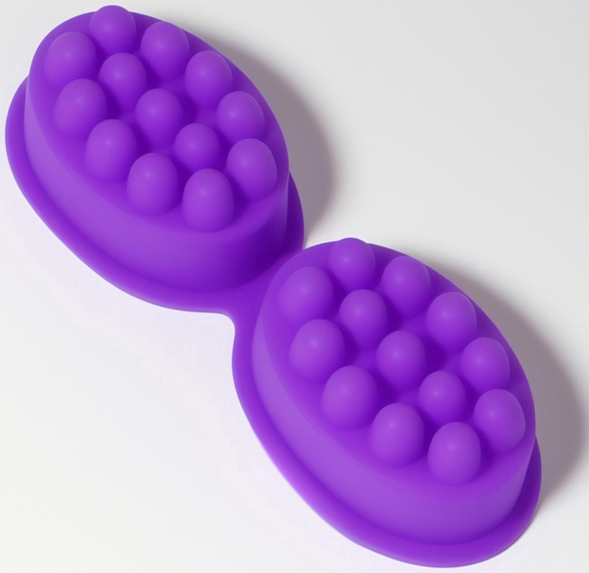 Форма для льда, для массажа головы, 2 шт., 8.3×6×3.7 см, силиконовая, сиреневая